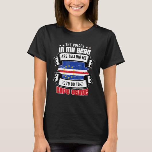 Kaapverdë in mijn hoofd t-shirt (Voorkant)