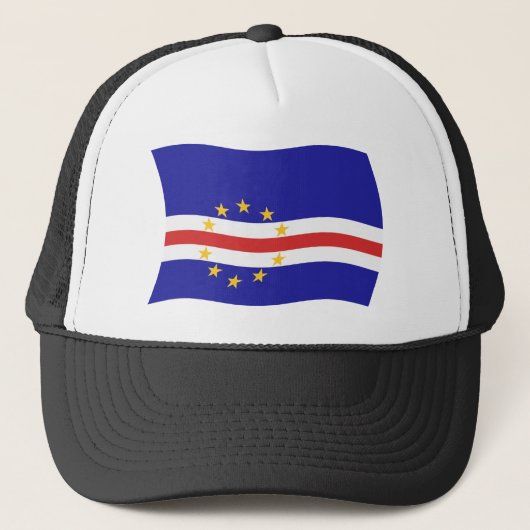 Kaapverdiaanse Vlag Hoed Trucker Pet (Voorkant)