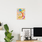 Kaapverdië Badja Dans Abstracte Illustratie Poster (Thuiskantoor)