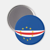 Kaapverdië Fisheye Flag Magnet (Voorkant / Achterkant)