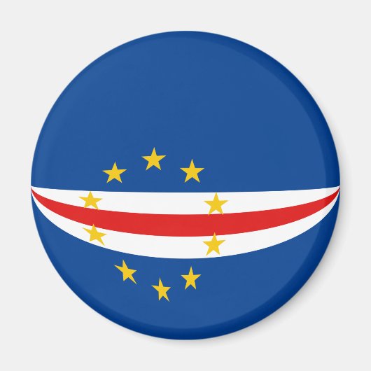 Kaapverdië Fisheye Flag Magnet (Voorkant)