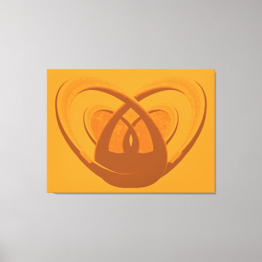 Kaapverdië Hoopvol & Hartelijk Hart Canvas Afdruk (Voorkant)