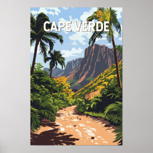 Kaapverdië Illustratie Reis Kunst Vintage Poster