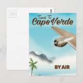 Kaapverdië Luchtvaartposter Briefkaart (Voorkant / Achterkant)