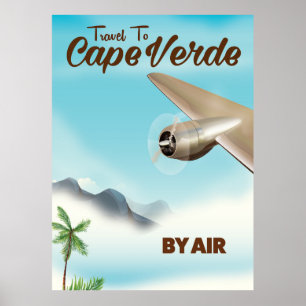 Kaapverdië Luchtvaartposter Poster