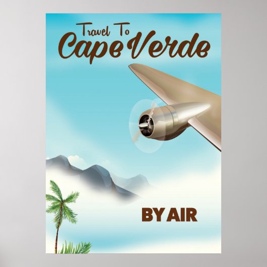 Kaapverdië Luchtvaartposter Poster (Voorkant)