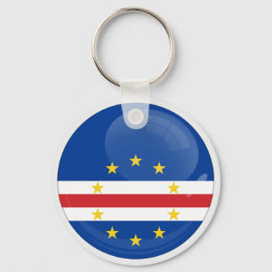 Kaapverdië Ronde pictogram vlag Sleutelhanger