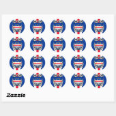 Kaapverdië Ronde Sticker (Vel)