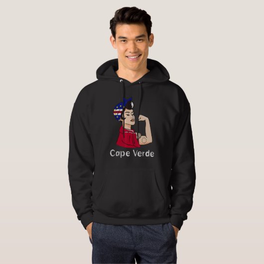 Kaapverdië Sterke Kaapverdische roots Vrouw Sjaal  Hoodie (Voorkant volledig)