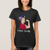 Kaapverdië Sterke Kaapverdische roots Vrouw Sjaal  T-shirt (Voorkant)