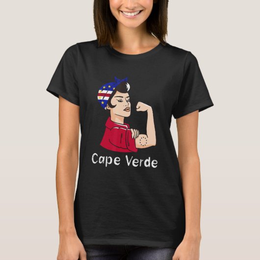 Kaapverdië Sterke Kaapverdische roots Vrouw Sjaal T-shirt (Voorkant)