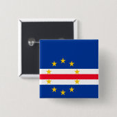 Kaapverdië Vierkante Button 5,1 Cm (Voorkant /achterkant)