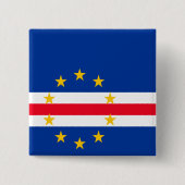 Kaapverdië Vierkante Button 5,1 Cm (Voorkant)