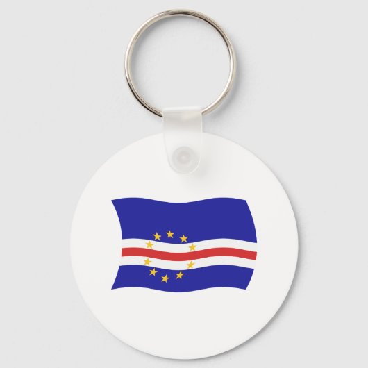 Kaapverdië Vlag Sleutelhanger (Voorkant)