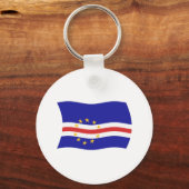 Kaapverdië Vlag Sleutelhanger (Voorkant)