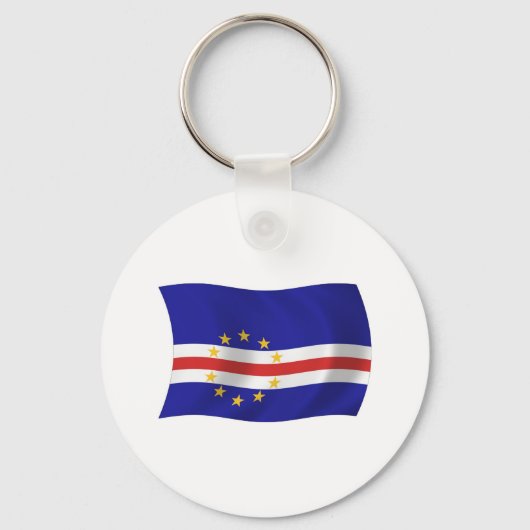 Kaapverdië Vlag Sleutelhanger (Voorkant)