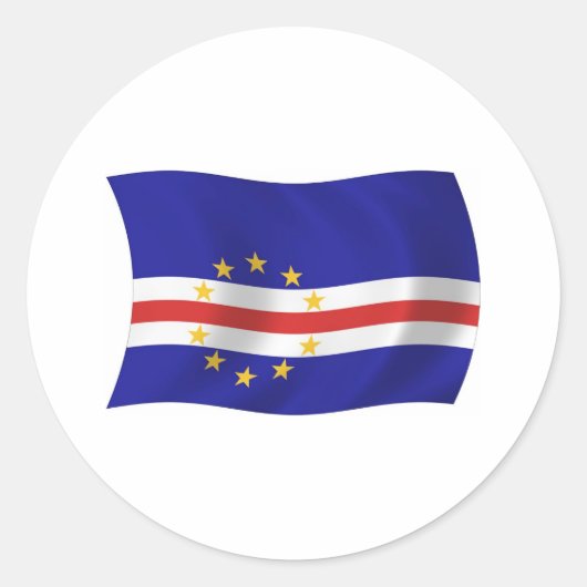 Kaapverdië Vlag Sticker (Voorkant)
