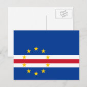Kaapverdië - Vlag van Kaapverdië Briefkaart (Voorkant / Achterkant)