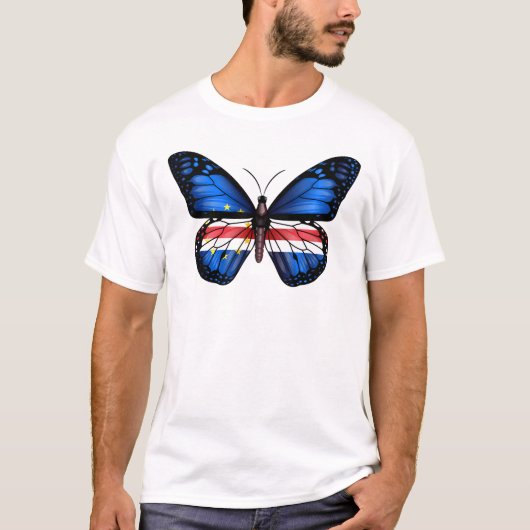 Kaapverdië Vlindervlag T-shirt (Voorkant)