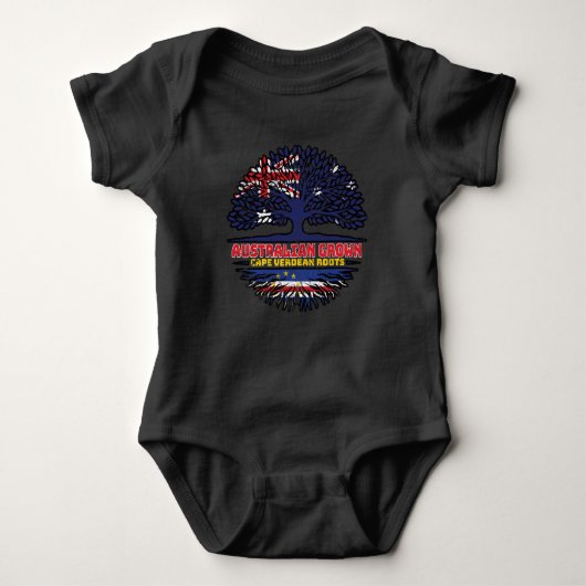 Kaapverdische Australische boomwortels Vlag Romper (Voorkant)