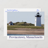 Kaapverdische eindvuurtoren van hout Provincetown Briefkaart (Voorkant / Achterkant)