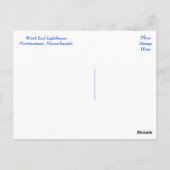 Kaapverdische eindvuurtoren van hout Provincetown Briefkaart (Achterkant)