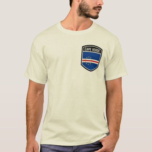 Kaapverdische embleem vlag t-shirt (Voorkant)