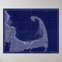 Kaapverdische  Kaart (Nautical Chart Blue Art)