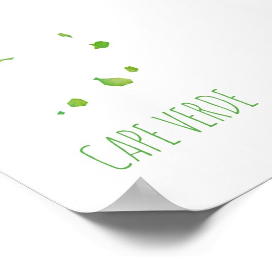 Kaapverdische kaart poster (Hoek)