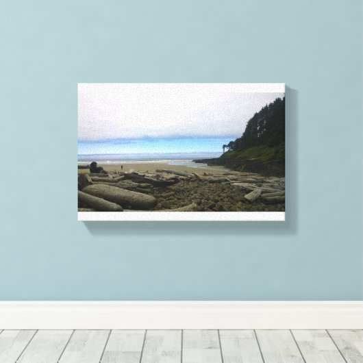 Kaapverdische kap, Cape Perpetua, Oregon Canvas Afdruk (Insitu (Houten vloer))