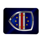 Kaapverdische metalen embleem magneet (Horizontaal)