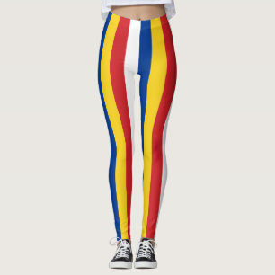 Kaapverdische nationale vlagkleuren - Verticaal ge Leggings