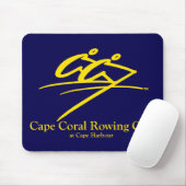 Kaapverdische roeiclub Logo marine/Gold (officieel Muismat (Met muis)