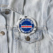 Kaapverdische ronde Embleem Button 7,6 Cm (In situ)