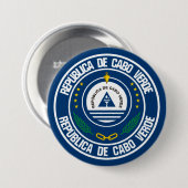 Kaapverdische ronde Embleem Button 7,6 Cm (Voorkant /achterkant)