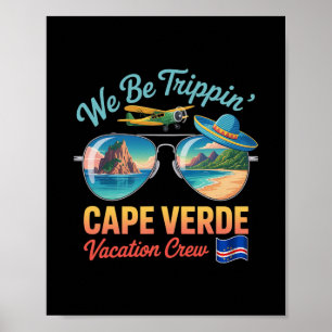 Kaapverdische vakantie Cabo Verde vlag trots Verdi Poster