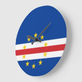 Kaapverdische vlag Acrylwandklok Grote Klok (Hoek)