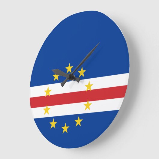 Kaapverdische vlag Acrylwandklok Grote Klok (Hoek)
