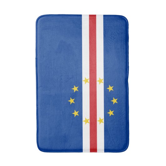 Kaapverdische vlag badmat (Voorkant Verticaal)