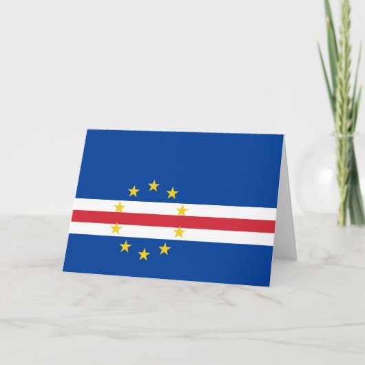 Kaapverdische vlag bedankkaart (Voorkant)