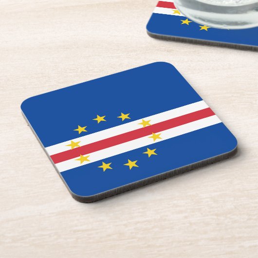 Kaapverdische vlag bier onderzetter (Linkerzijde)