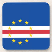 Kaapverdische vlag bier onderzetter (Voorkant)