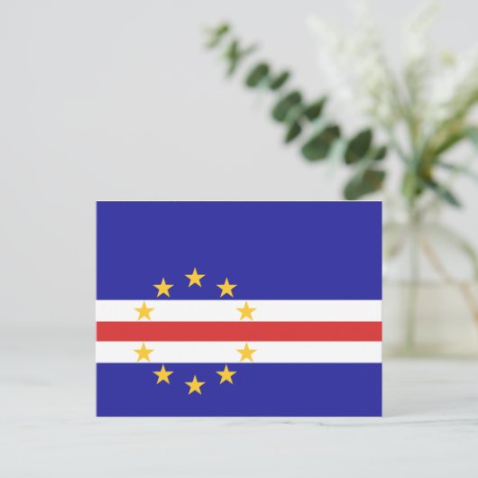 Kaapverdische vlag briefkaart (Staand voorkant)