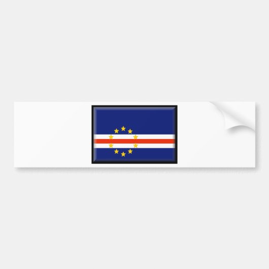 Kaapverdische vlag bumpersticker (Voorkant)