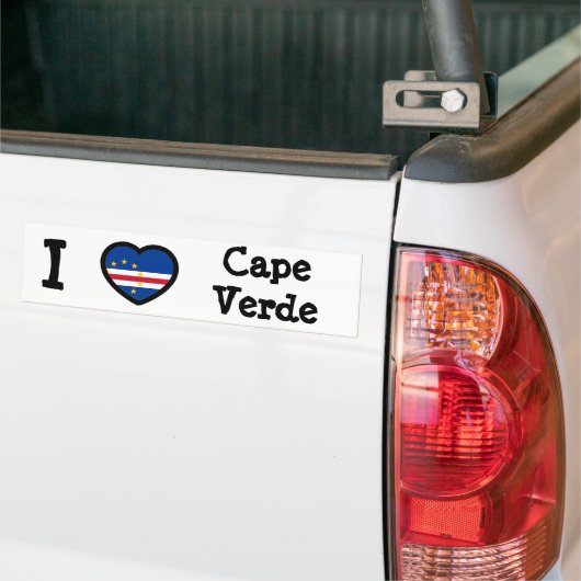 Kaapverdische vlag bumpersticker (Op Truck)