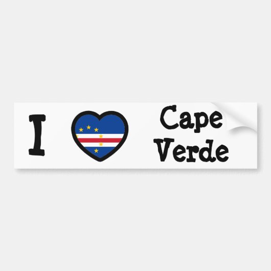 Kaapverdische vlag bumpersticker (Voorkant)