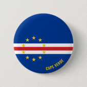 Kaapverdische vlag charmerend patriotticum ronde button 5,7 cm (Voorkant)