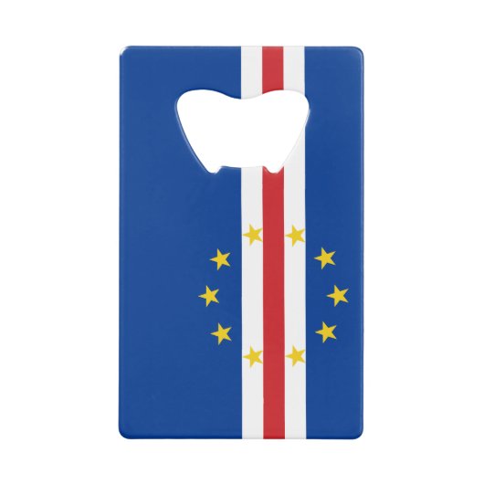 Kaapverdische vlag creditkaart flessenopener (Voorkant)