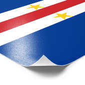 Kaapverdische vlag foto afdruk (Hoek)