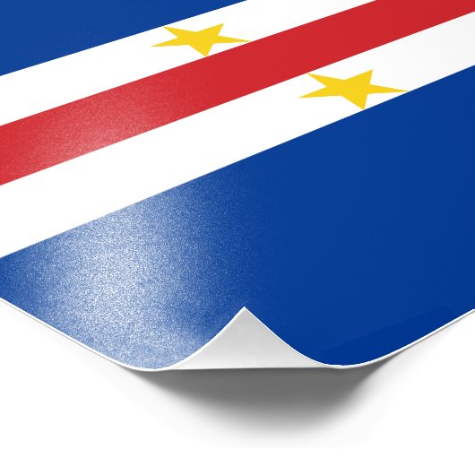 Kaapverdische vlag foto afdruk (Hoek)